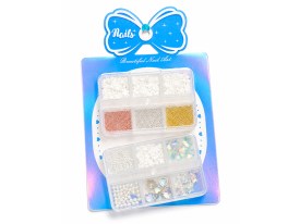 Pack 2 cajas acrilicas con 12 decorativos
